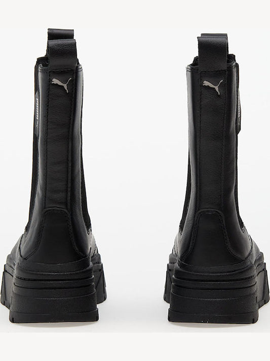 Puma Mayze Stack Γυναικεία Chelsea Μποτάκια Μαύρα 386272-06