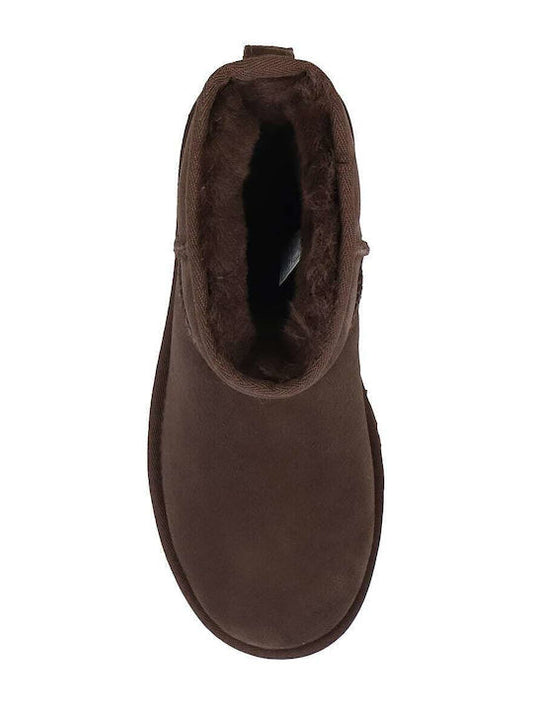 Ugg Australia Δερμάτινα Γυναικεία Μποτάκια Καφέ 1016222-BCDR