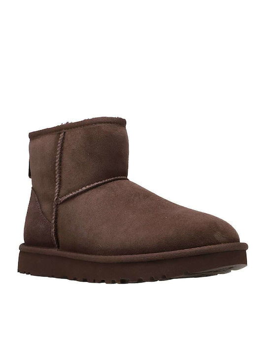 Ugg Australia Δερμάτινα Γυναικεία Μποτάκια Καφέ 1016222-BCDR