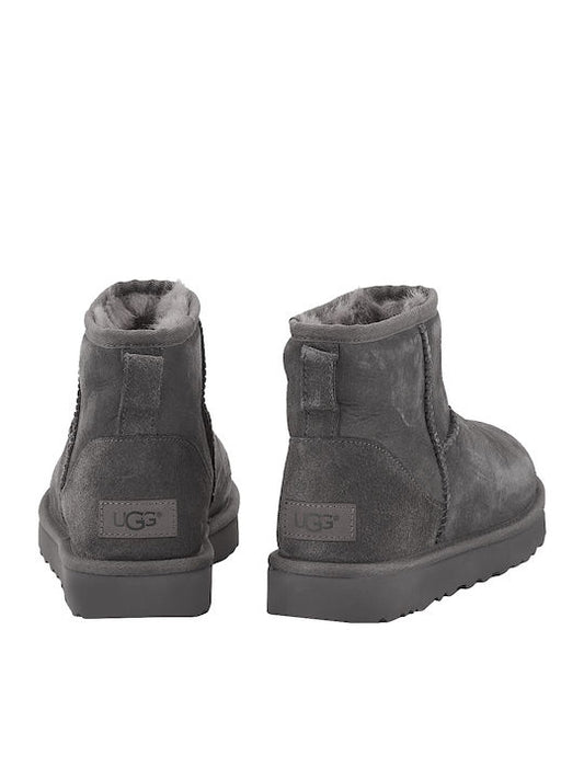 Ugg Australia Classic Mini II 1016222 Suede Γυναικεία Μποτάκια με Γούνα Γκρι