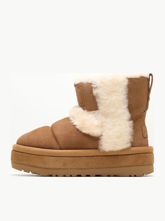 Ugg Australia Classic Γυναικεία Μποτάκια Αστραγάλου με Γούνα Ταμπά 1144046-CHE