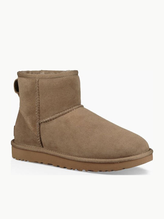 Ugg Australia Classic Mini II 1016222 Suede Γυναικεία Μποτάκια με Γούνα Antilope