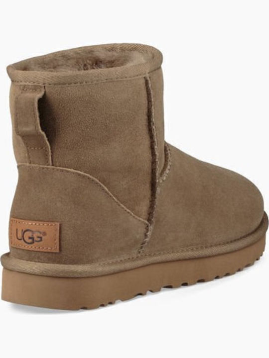 Ugg Australia Classic Mini II 1016222 Suede Γυναικεία Μποτάκια με Γούνα Antilope