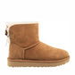 Ugg Australia Mini Bailey Bow II 1016501 Suede Γυναικεία Μποτάκια με Γούνα Chestnut
