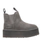 Ugg Australia Δερμάτινα Γυναικεία Chelsea Μποτάκια Γκρι 1134526-GREY