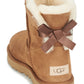 Ugg Australia Mini Bailey Bow II 1016501 Suede Γυναικεία Μποτάκια με Γούνα Chestnut