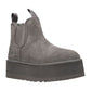 Ugg Australia Δερμάτινα Γυναικεία Chelsea Μποτάκια Γκρι 1134526-GREY