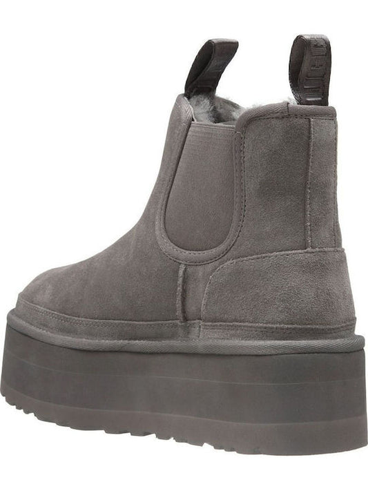Ugg Australia Δερμάτινα Γυναικεία Chelsea Μποτάκια Γκρι 1134526-GREY
