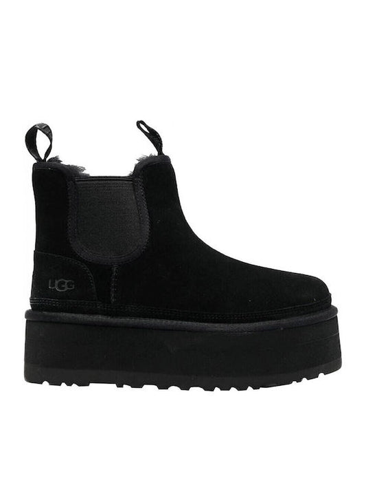 Ugg Australia Neumel Platform 1134526 Suede Γυναικεία Chelsea Μποτάκια Μαύρα