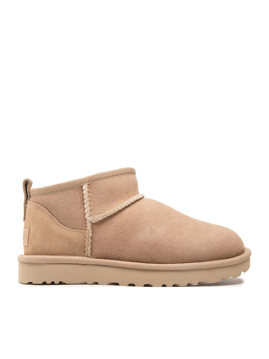 Ugg Australia Classic Ultra Mini 1116109-San Suede Γυναικεία Μποτάκια με Γούνα