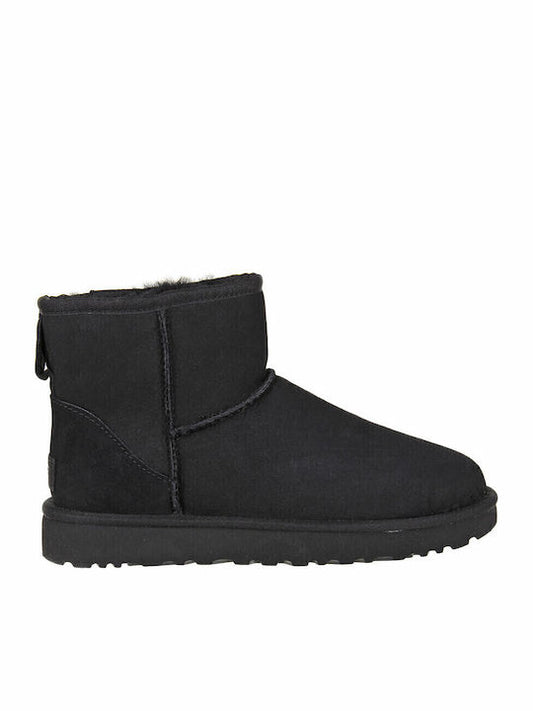 Ugg Australia Classic Mini II 1016222 Suede Γυναικεία Μποτάκια με Γούνα Μαύρα