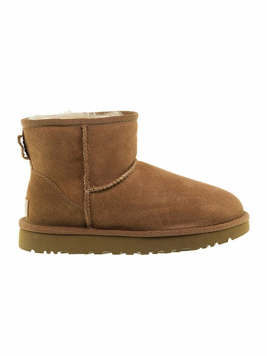 Ugg Australia Classic Mini II 1016222 Suede Γυναικεία Μποτάκια με Γούνα Chestnut