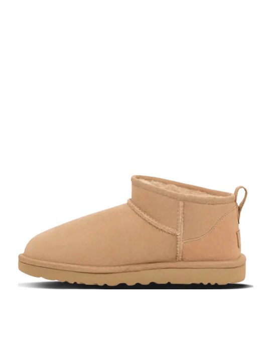 Ugg Australia Classic Ultra Mini 1116109-San Suede Γυναικεία Μποτάκια με Γούνα