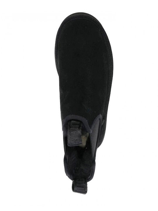 Ugg Australia Neumel Platform 1134526 Suede Γυναικεία Chelsea Μποτάκια Μαύρα