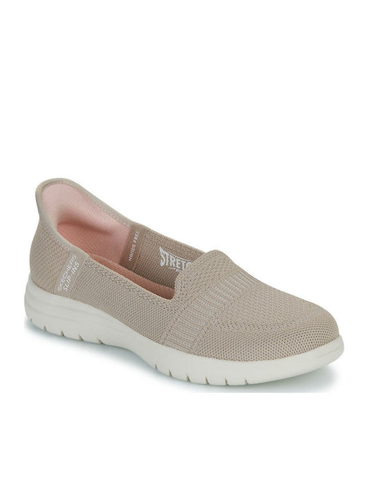 Skechers Flex Γυναικεία Slip-On Μπεζ 138181-TPE