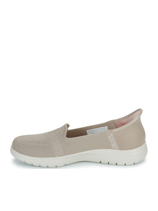 Skechers Flex Γυναικεία Slip-On Μπεζ 138181-TPE
