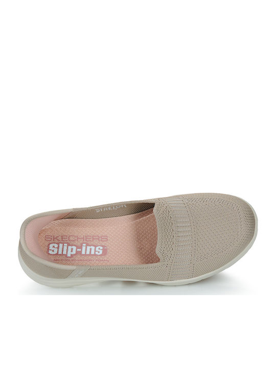 Skechers Flex Γυναικεία Slip-On Μπεζ 138181-TPE
