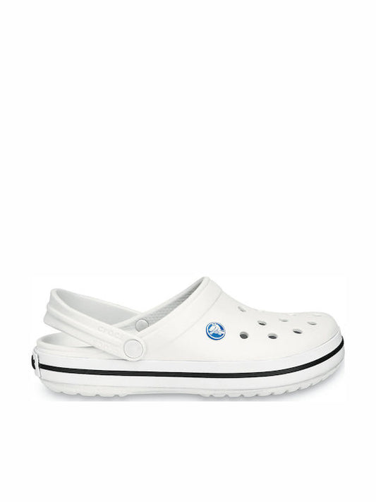 Crocs Crocband Ανατομικά Σαμπό Λευκά 11016-100