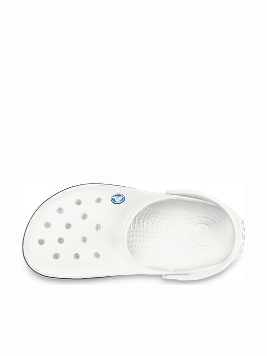 Crocs Crocband Ανατομικά Σαμπό Λευκά 11016-100