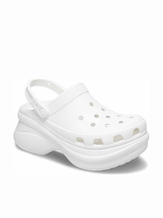 Crocs Classic Bae Γυναικεία Ανατομικά Σαμπό Λευκά 206302-100