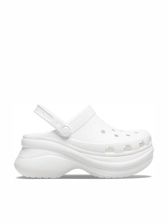 Crocs Classic Bae Γυναικεία Ανατομικά Σαμπό Λευκά 206302-100