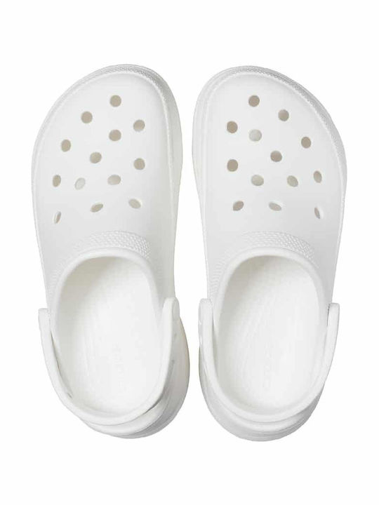 Crocs Classic Bae Γυναικεία Ανατομικά Σαμπό Λευκά 206302-100