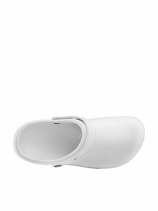 Crocs Bistro Ανατομικά Σαμπό Λευκά 10075-100