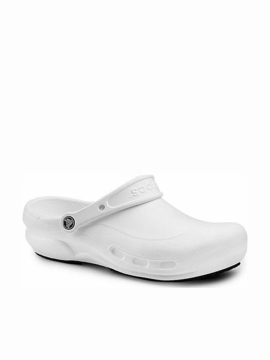 Crocs Bistro Ανατομικά Σαμπό Λευκά 10075-100