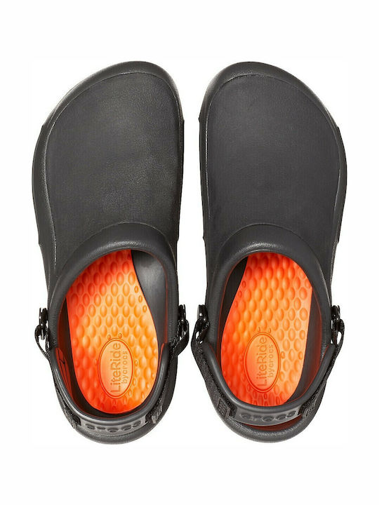 Crocs Bistro Pro LiteRide Clog Black Ανατομικό Σαμπό Unisex Μαύρο 205669-001