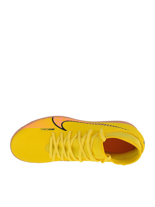 Nike Mercurial Superfly 9 Club IC Ψηλά Ποδοσφαιρικά Παπούτσια Σάλας Yellow Strike / Coconut Milk / Doll / Sunset Glow DJ5962-780