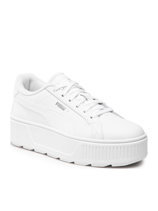 Puma Carmen Γυναικεία Flatforms Sneakers Λευκά 384615-01