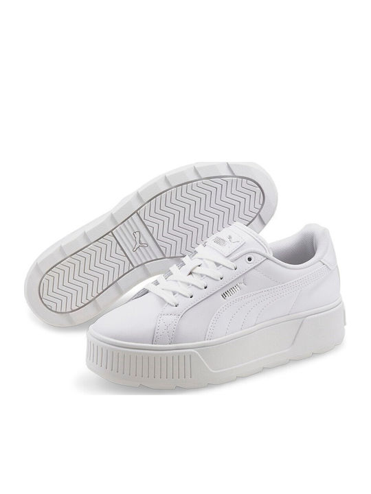 Puma Carmen Γυναικεία Flatforms Sneakers Λευκά 384615-01