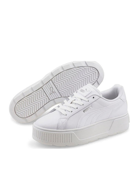 Puma Carmen Γυναικεία Flatforms Sneakers Λευκά 384615-01