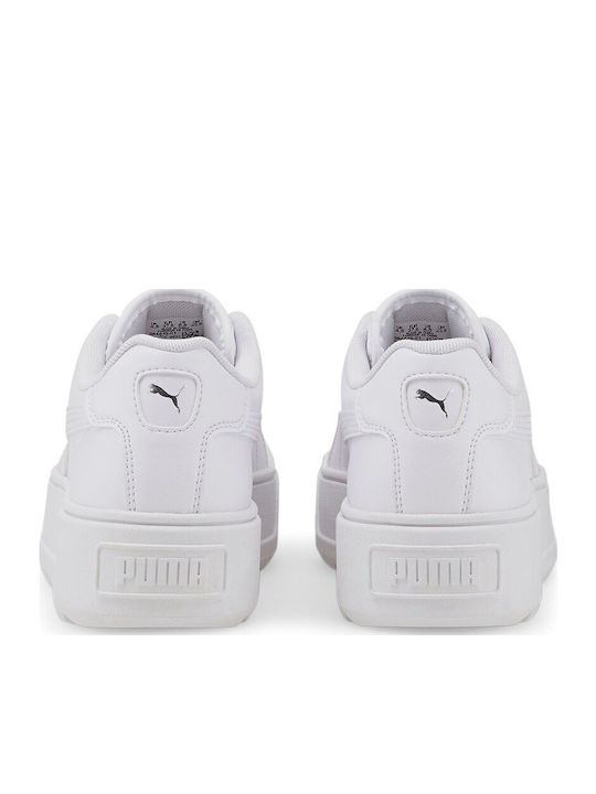Puma Carmen Γυναικεία Flatforms Sneakers Λευκά 384615-01