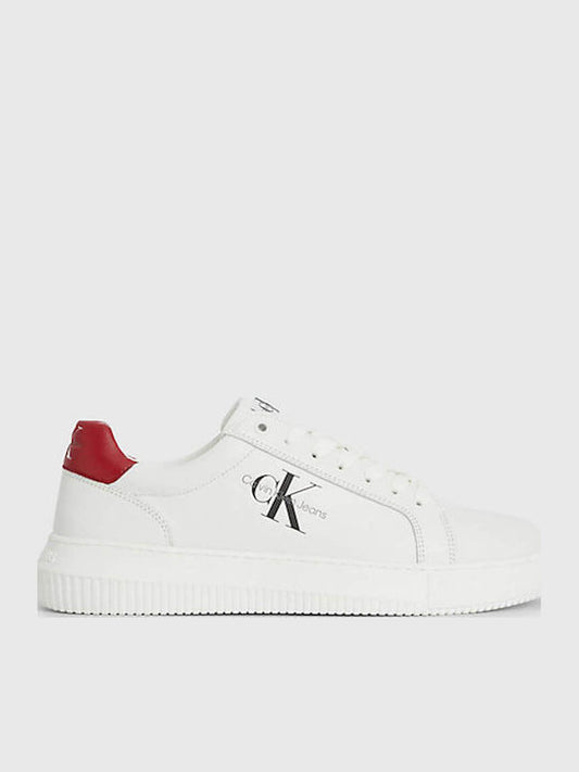 Calvin Klein Monologo Ανδρικά Sneakers Λευκά YM0YM00681-03A