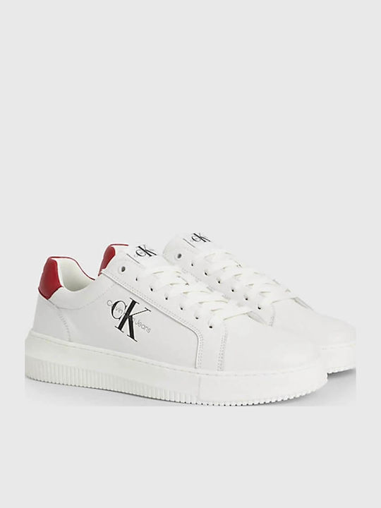 Calvin Klein Monologo Ανδρικά Sneakers Λευκά YM0YM00681-03A