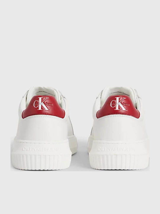 Calvin Klein Monologo Ανδρικά Sneakers Λευκά YM0YM00681-03A